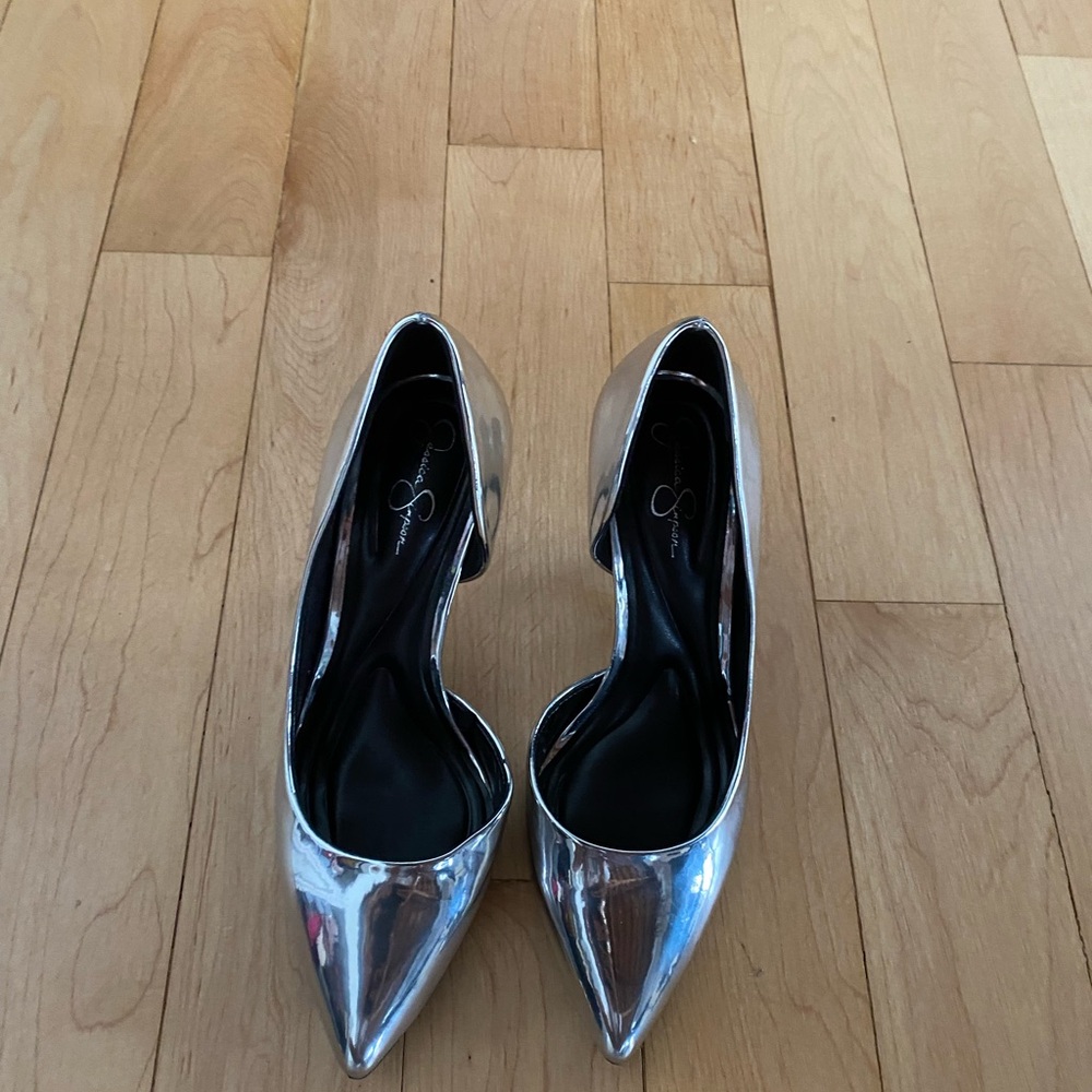 Jessica Simpson Silver Stiletto Heels